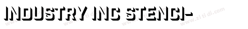 industry inc stenci字体转换